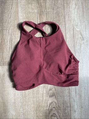 NWOT Lululemon High-Neck Sports Bralette in Wine